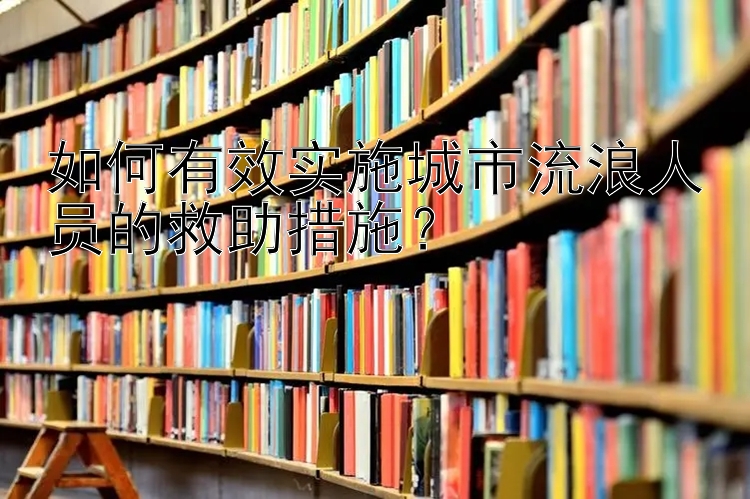 如何有效实施城市流浪人员的救助措施？