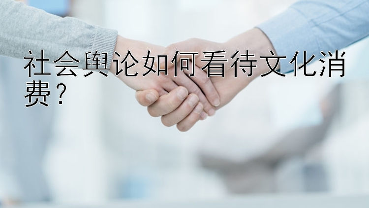 社会舆论如何看待文化消费？