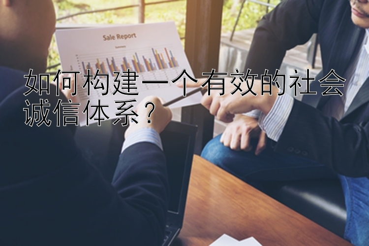 如何构建一个有效的社会诚信体系？