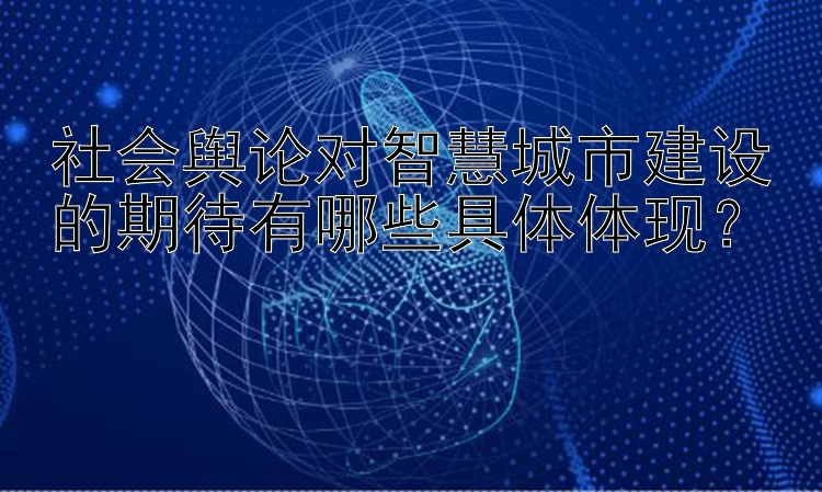 社会舆论对智慧城市建设的期待有哪些具体体现？