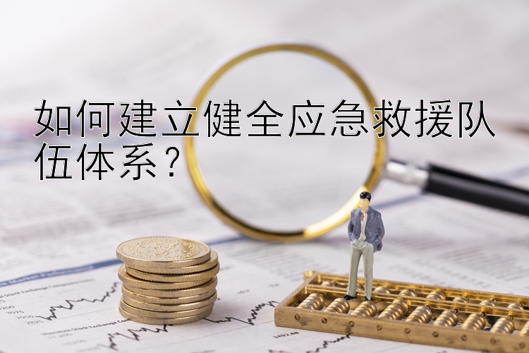 如何建立健全应急救援队伍体系？