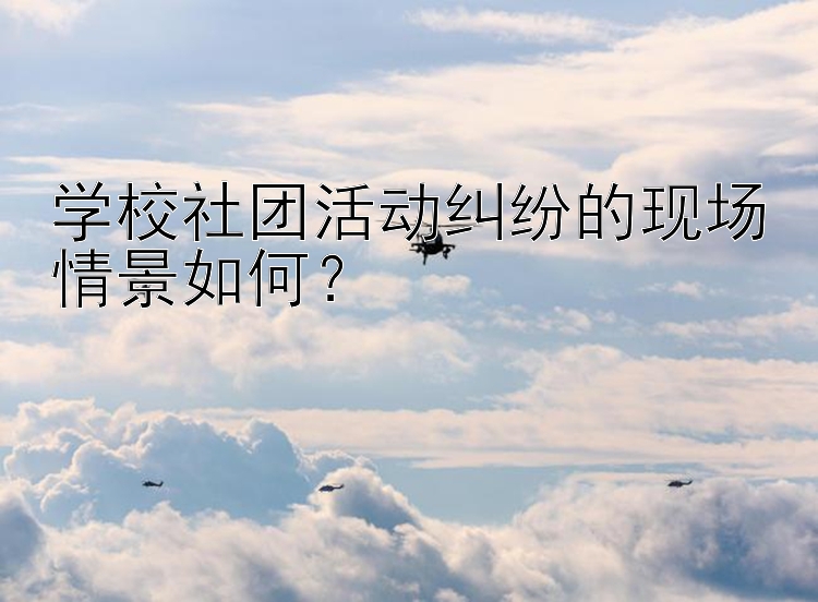 学校社团活动纠纷的现场情景如何？