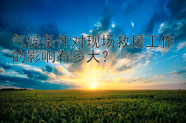 气候条件对现场救援工作的影响有多大？