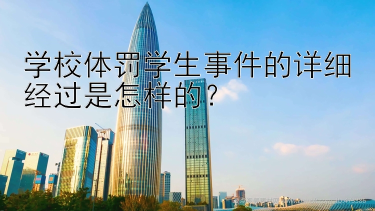 学校体罚学生事件的详细经过是怎样的？