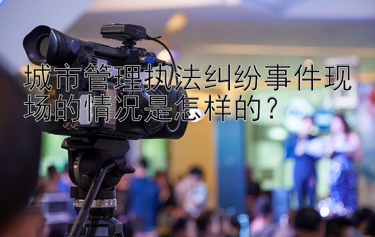 城市管理执法纠纷事件现场的情况是怎样的？